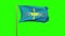 Asturias flag with title waving in the wind