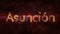 Asuncion - Shiny looping city name in Paraguay, text animation