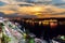 Aswan embankment of the Nile, night view, Egypt