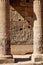 Aswan Philae Temple columns carved with hieroglyphs in Egypt Afrtica