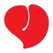 Asymetrical heart icon