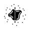 asymmetrical mole melanoma glyph icon vector illustration