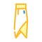 asymmetrical skirt color icon vector illustration