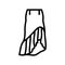 asymmetrical skirt line icon vector illustration