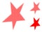 Asymmetrical Star Halftone Dotted Icon