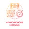 Asynchronous learning concept icon