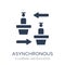 Asynchronous Learning icon. Trendy flat vector Asynchronous Lear