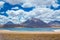 Atacama Altiplana desert, Laguna Miscanti salt lake and mountains landscape, Miniques in Chile, South America