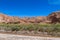 Atacama desert arid mountain and river landscape