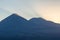 Atacama Desert, mountains, volcano e sunrise, valle de la muerte