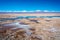 Atacama salar, snowy Andes mountain range in the background, Chile