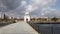 Atakoy baruthane public park and modern and historical buildings view on the waterfront in atakoy