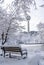 Atakule view from botanical garden under snow