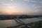 Atal Bridge Ahmedabad Gujarat India. Sunset Time Ahmedabad City View.