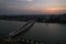 Atal Bridge Ahmedabad Gujarat India. Sunset Time Ahmedabad City View.