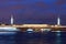 Ataturk bridge and Golden Horn in Istanbul, Turkey