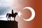 Ataturk and Turkish Flag. 29th october or 29 ekim cumhuriyet bayrami