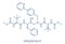 Atazanavir HIV drug protease inhibitor class molecule. Skeletal formula.