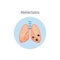 Atelectasis a medical scheme of lung disease vector illustration isolated.