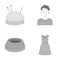 Atelier, hairdresser, business and other web icon in monochrome style. pattern, fabric, color, icons in set collection.