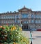 Ateneum finnish big museum in Helsinki and flowers summer city streets