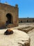 Ateshgah Fire Temple in Surakhany near Baku, Azerbaijan. According to Persian and Indian inscriptions, the temple was used as a