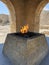 Ateshgah Fire Temple in Surakhany near Baku, Azerbaijan. According to Persian and Indian inscriptions, the temple was used as a