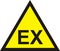 ATEX Explosive atmosphere area zone warning sign.