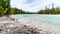 The Athabasca River at the meeting of the rivers with the Whirlpool River in Jasper National Park