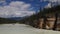 Athabasca river in the summer