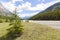 Athabasca river view west canada british columbia