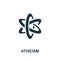 Atheism icon. Simple element from religion collection. Creative Atheism icon for web design, templates, infographics and more