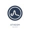 atheism icon. Trendy flat vector atheism icon on white background from Religion collection