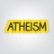 Atheism word concept