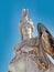 Athena the ancient goddess marble statue under blue sky background