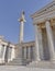 Athena the ancient Greek goddess of science and wisdom, in front of Athens academy