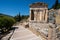 The Athenians treasury in the archaeological site of Delphi in Fokida, Greece