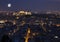 Athens Acropolis at full moon