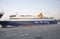 Athens, august 28th: Ferry in the Piraeus Harbor from Athens in Greece