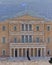 Athens, central part of the Greek parliament building main facade