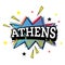 Athens Comic Text in Pop Art Style.