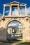 ATHENS, GREECE, 12 DECEMBER 2021 View of the Acropolis from the Hadrian Arch