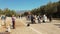 Athens, Greece 12 March 2017. Dioniseiou Ariopoagitou famous Greek Street below Acropolis with local people and tourists on an ord