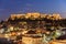 Athens, Greece. Acropolis rock and Monastiraki square