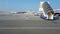 Athens, Greece airport tarmac view with grounded airplanes.