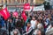 ATHENS, GREECE - Anarchist protesters near Athens University