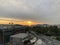 Athens, Greece - December 1, 2019: Overview of Athens City Center during sunset