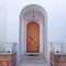 Athens Greece, elegant house main entrance wooden door