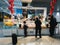 Athens, Greece - February, 11 2020: People making order at Kayak Pure Magic greek frozen yogurt and ice cream cafe shop