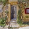 Athens Greece, house entrance at Anafiotika, an old neighborhood under acropolis